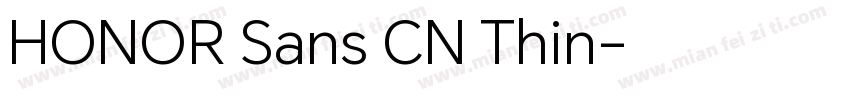 HONOR Sans CN Thin字体转换